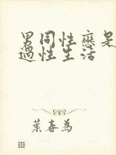 男同性恋是怎么过性生活