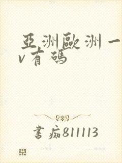 亚洲欧洲一区av有码