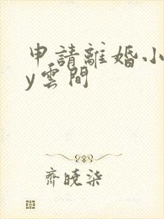 申请离婚小说by云间