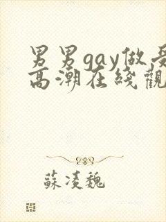 男男gay做受高潮在线观看