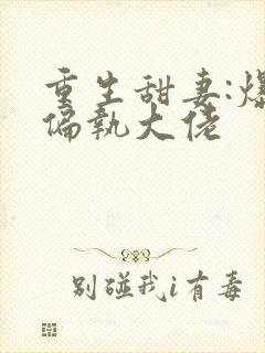 重生甜妻:爆宠偏执大佬