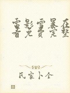 电影雪暴在线观看免费完整版
