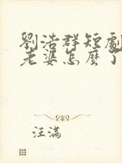 刘浩群短剧我怕老婆怎么了在线观看