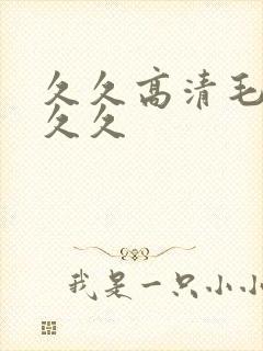 久久高清毛片久久久