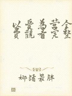 以爱为营全集免费观看完整版电视剧