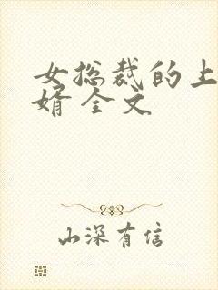女总裁的上门女婿 全文