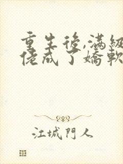 重生后,满级大佬成了娇软小可怜小说封面