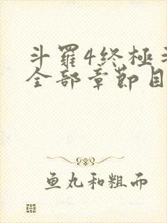 斗罗4终极斗罗全部章节目录