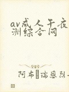 av成人午夜亚洲综合网封面