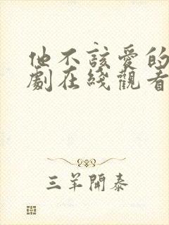 他不该爱的人短剧在线观看免费