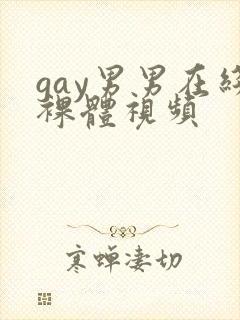 gay男男在线裸体视频