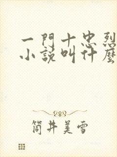 一门十忠烈叶凡小说叫什么名字