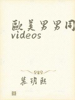 欧美男男同性恋videos