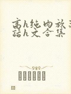 高h纯肉放荡脏话h文合集