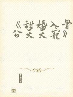 《甜婚入骨,老公天天宠》