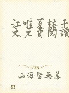 江唯夏林千洛全文免费阅读笔趣阁封面