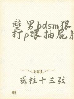 双男bdsm狠打p眼抽屁股小说