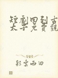 短剧回到古代当太子免费观看