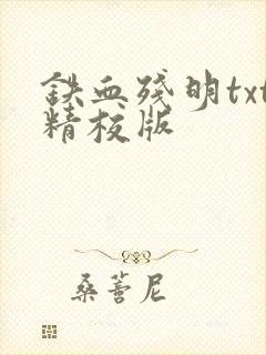 铁血残明txt精校版