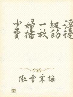 少妇一级淫片免费播放的后果