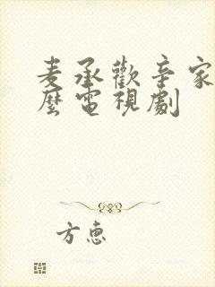 麦承欢辛家亮什么电视剧封面
