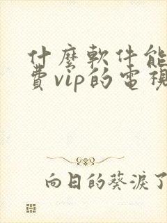 什么软件能看免费vip的电视剧