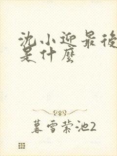沈小迎最后结局是什么