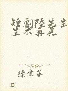 短剧陆先生,余生不再见