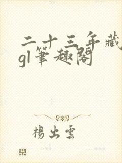 二十三年藏冬青gl笔趣阁封面