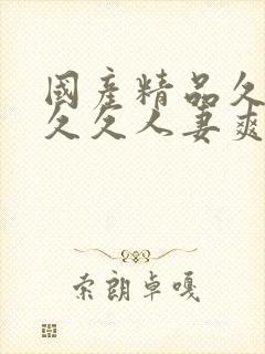 国产精品久久久久久人妻爽