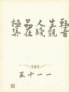 极品人生韩剧全集在线观看免费封面
