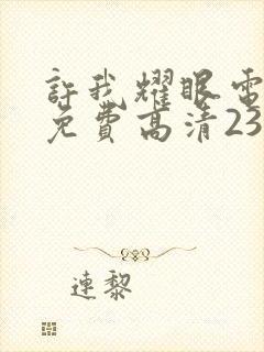 许我耀眼电视剧免费高清23
