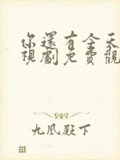 你还有今天 电视剧免费观看全集完整版