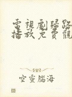电视剧归路在线播放免费观看全集