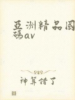亚洲精品国产乱码av封面