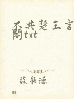 不共楚王言笔趣阁txt