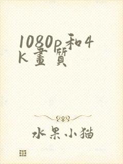 1080p和4k画质封面