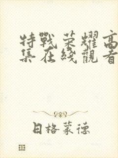 特战荣耀高清全集在线观看封面