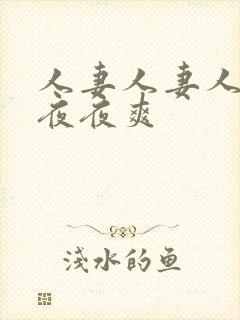 人妻人妻人人夜夜夜爽