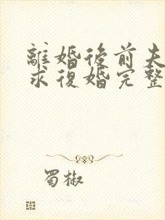 离婚后前夫哭着求复婚完整版免费阅读