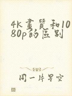 4k画质和1080p的区别