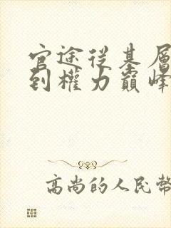 官途从基层科长到权力巅峰小说免费阅读