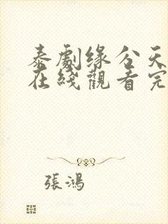 泰剧缘分天注定在线观看完整免费