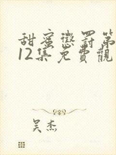 甜蜜惩罚第一季12集免费观看在线播放