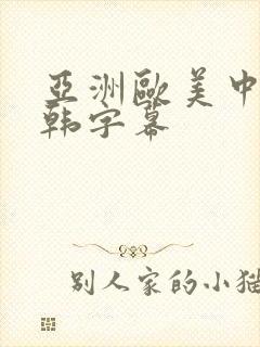 亚洲欧美中文日韩字幕