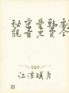 秘密爱韩剧在线观看免费全集电视剧