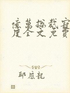 亿万总裁宠妻无度全文免费阅读