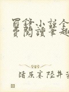 罗铮小说全文免费阅读笔趣阁