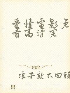 爱情电影免费观看高清完