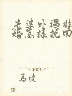老婆外遇非要离婚怎样挽回封面
